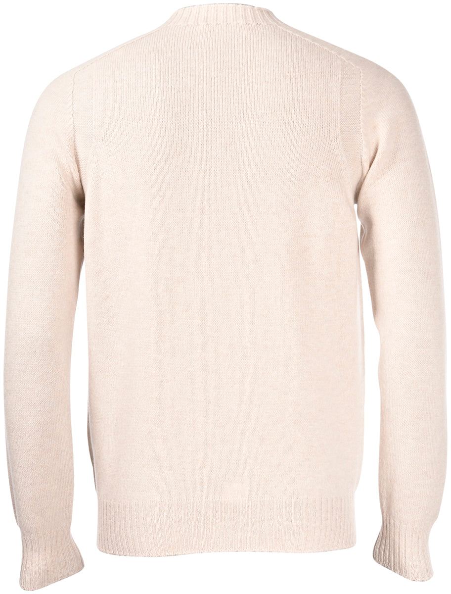 Gran Sasso Trui Ronde Hals – Beige-100% wol-HEREN TRUIEN & VESTEN-Beige