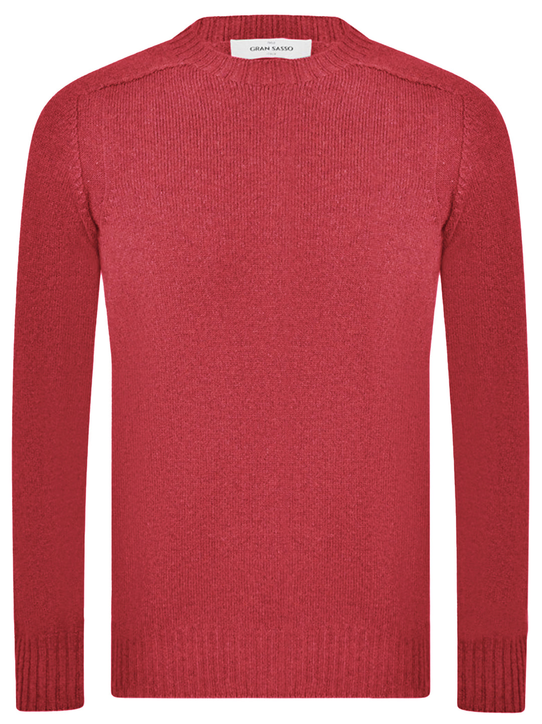 Gran Sasso Trui Ronde Hals – Rood-100% wol<br />-HEREN TRUIEN & VESTEN-Rood