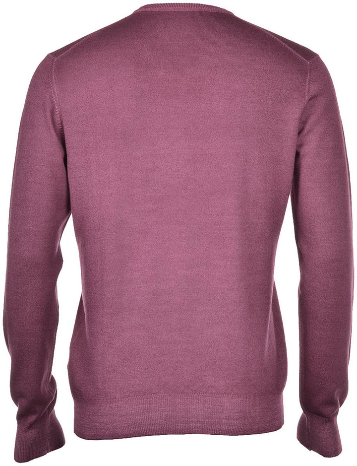 Gran Sasso trui v-hals-100% wol-HEREN TRUIEN & VESTEN-Paars