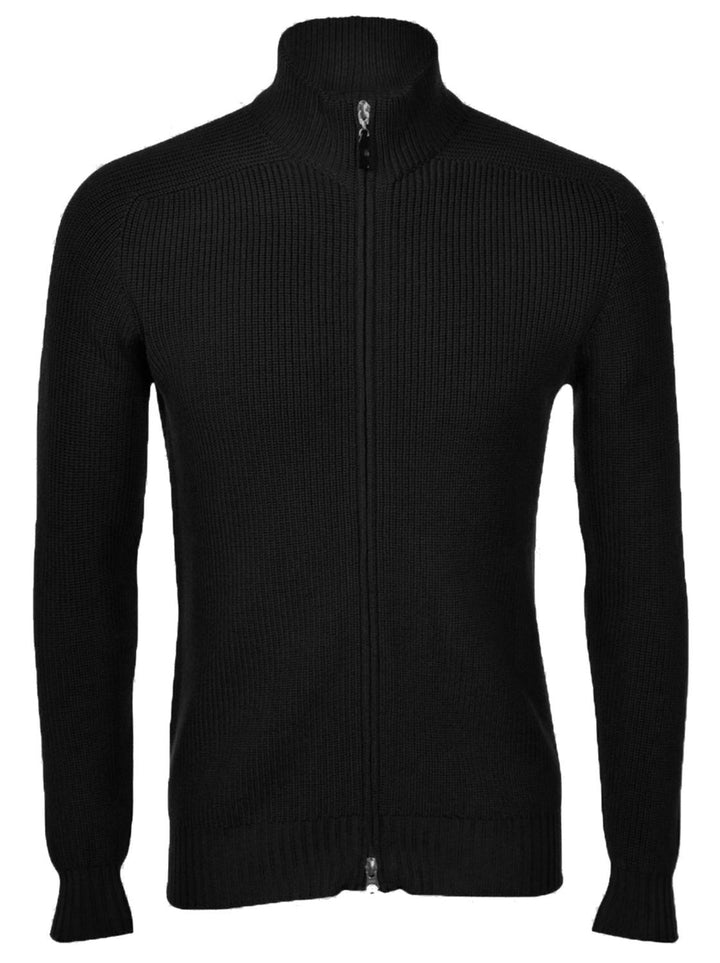 Gran Sasso vest-100% wol-HEREN TRUIEN & VESTEN-Zwart