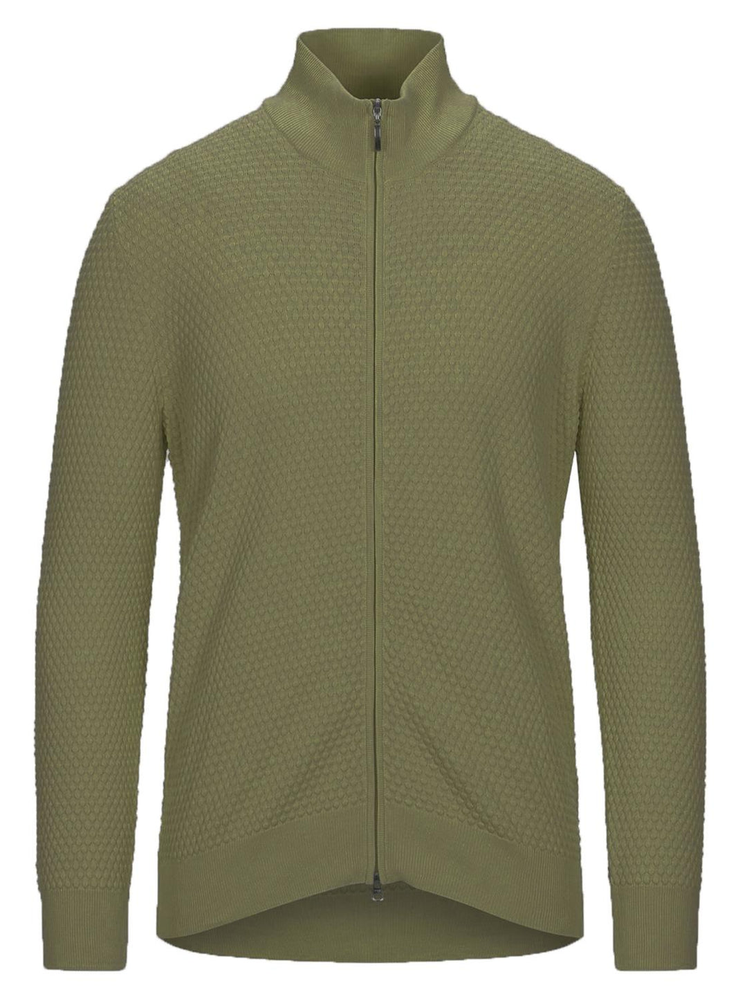 Gran Sasso vest groen-100% katoen-HEREN TRUIEN & VESTEN-Groen