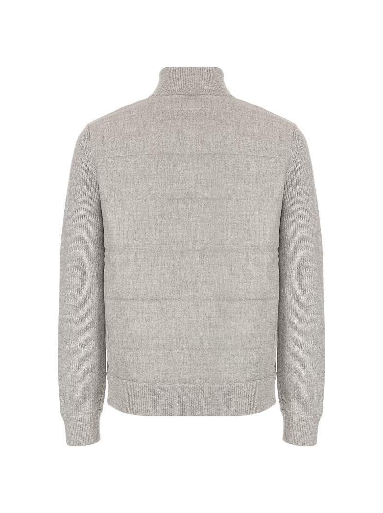 Gran Sasso Vest met Rits – Grijs-100% wol-HEREN TRUIEN & VESTEN-Grijs