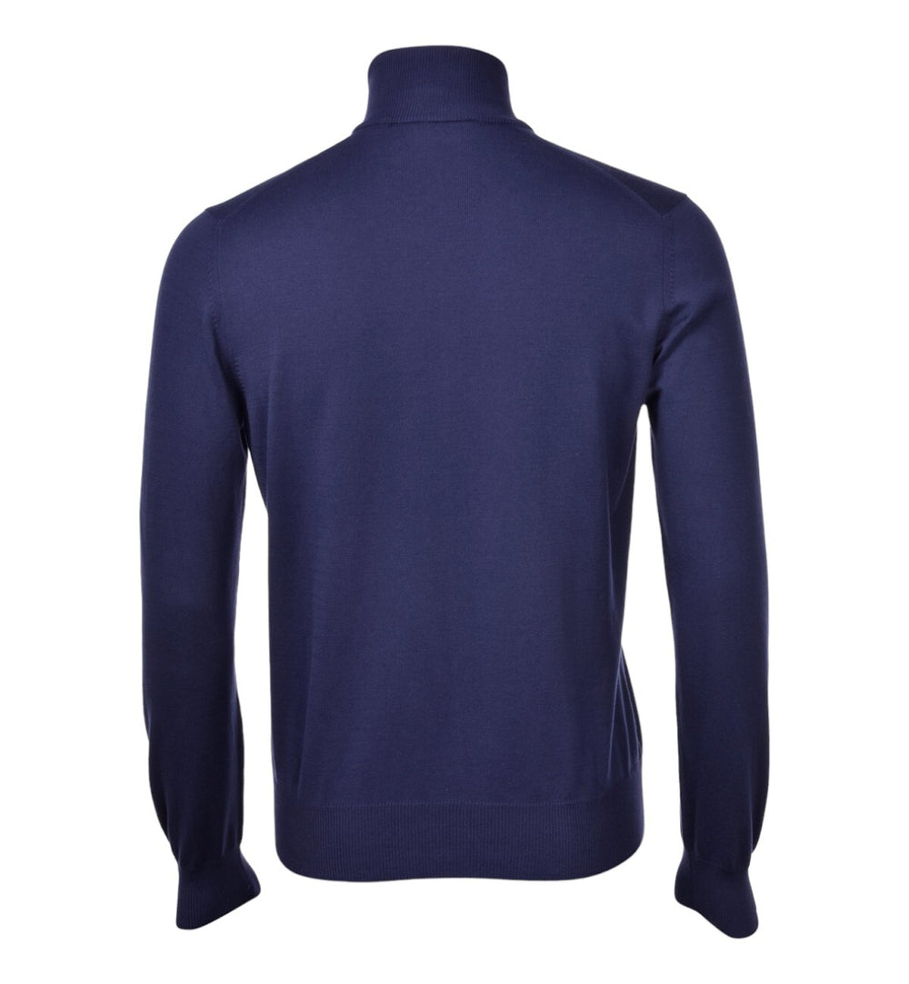 Gran Sasso Vest Navy-100% Katoen-HEREN TRUIEN & VESTEN-Blauw