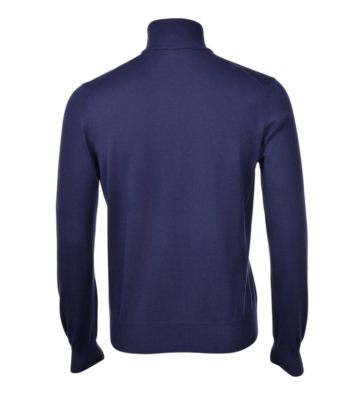 Gran Sasso Vest Navy-100% Katoen-HEREN TRUIEN & VESTEN-Blauw