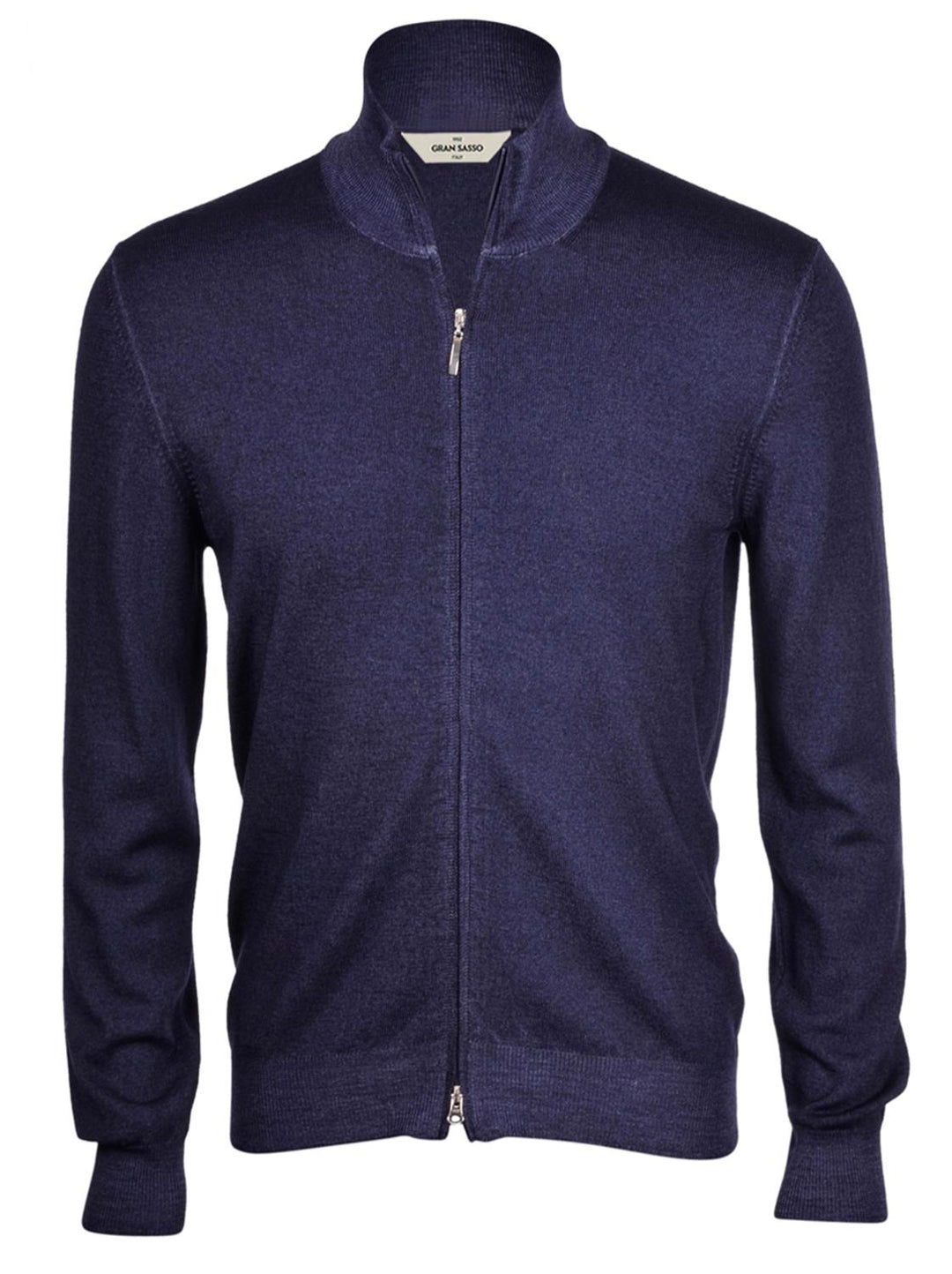 Gran Sasso vest rits-100% wol-HEREN TRUIEN & VESTEN-Blauw