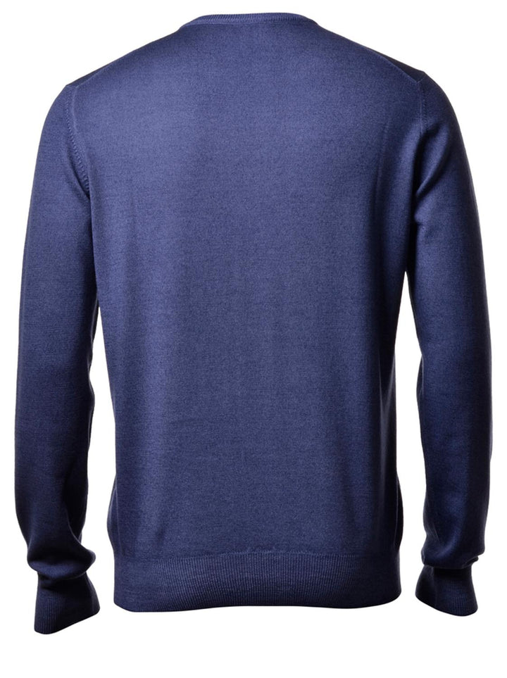 Gran Sasso Vintage ronde hals-100% wol-HEREN TRUIEN & VESTEN-Blauw