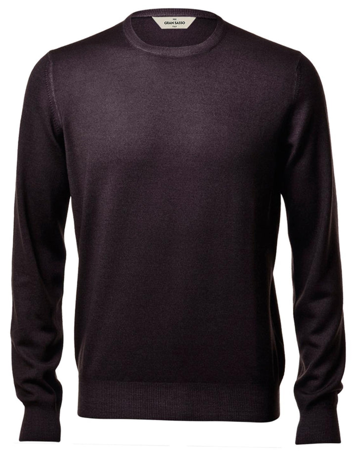 Gran Sasso Vintage ronde hals-100% wol-HEREN TRUIEN & VESTEN-Bruin
