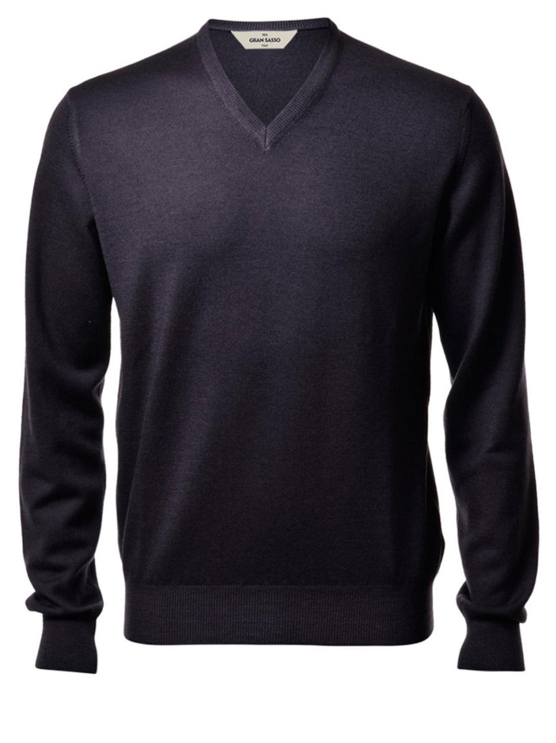 Gran Sasso Vintage v-hals trui-100% wol-HEREN TRUIEN & VESTEN-Grijs