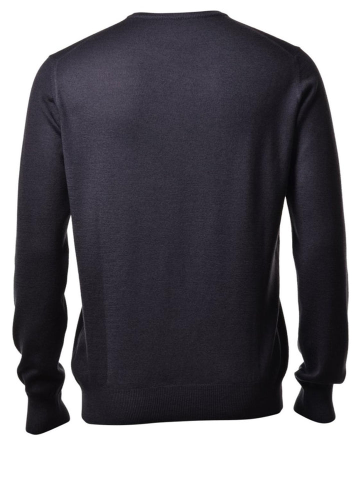 Gran Sasso Vintage v-hals trui-100% wol-HEREN TRUIEN & VESTEN-Grijs