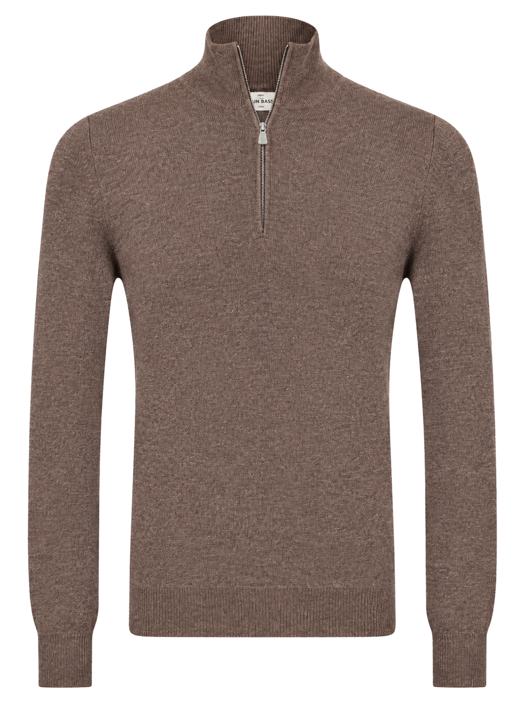 Gran Sasso Wol Cashmere Half Zip – Bruin-80% wol, 10% viscose, 10% cashmere-HEREN TRUIEN & VESTEN-Bruin