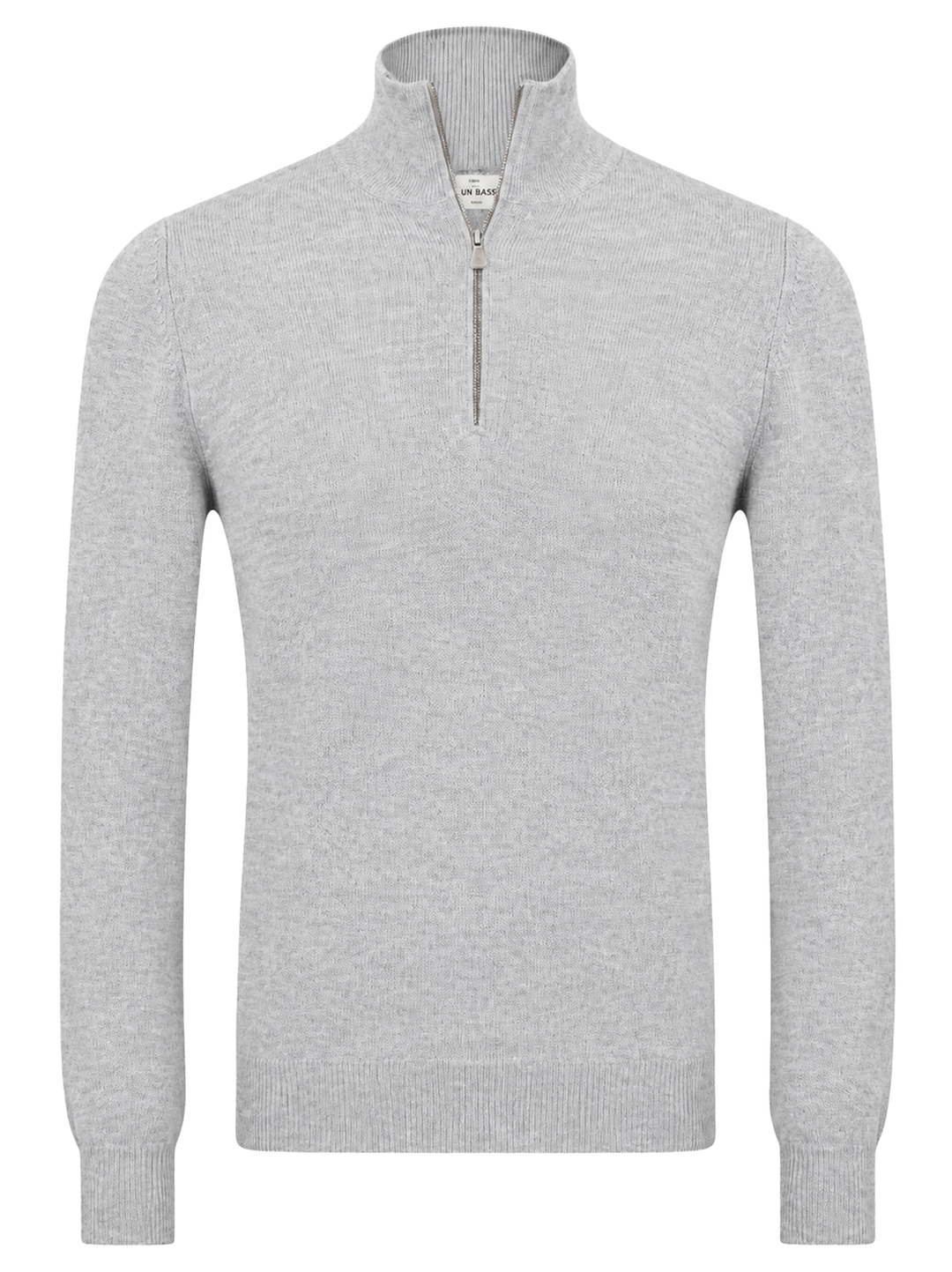 Gran Sasso Wol Cashmere Half Zip – Grijs-80% wol, 10% viscose, 10% cashmere-HEREN TRUIEN & VESTEN-Grijs
