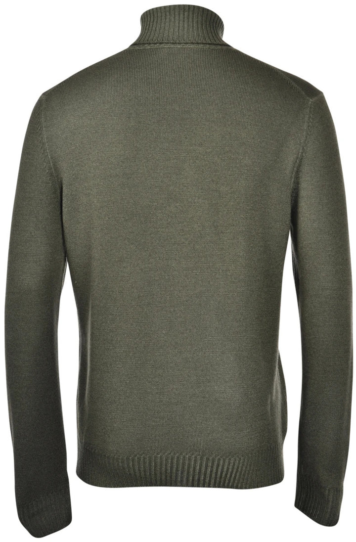 Gran Sasso wollen coltrui groen-100% Wol-HEREN TRUIEN & VESTEN-Groen