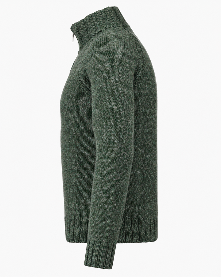 Gran Sasso Wollen Half Zip – Groen-100% wol-HEREN TRUIEN & VESTEN-Groen