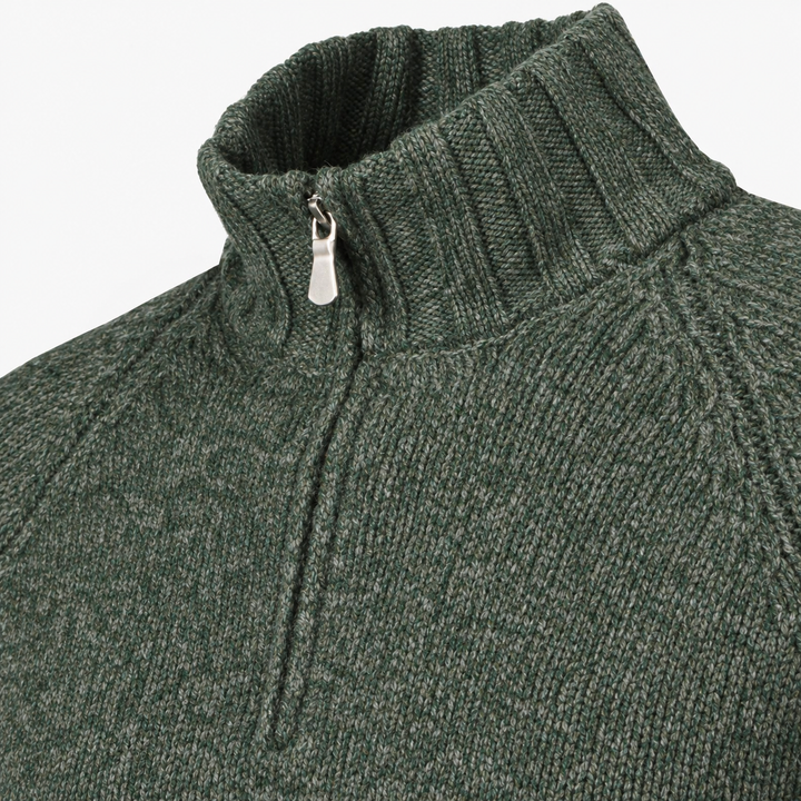 Gran Sasso Wollen Half Zip – Groen-100% wol-HEREN TRUIEN & VESTEN-Groen