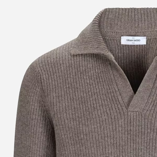Gran Sasso Wollen Trui Polokraag – Beige-100% wol-HEREN TRUIEN & VESTEN-Beige