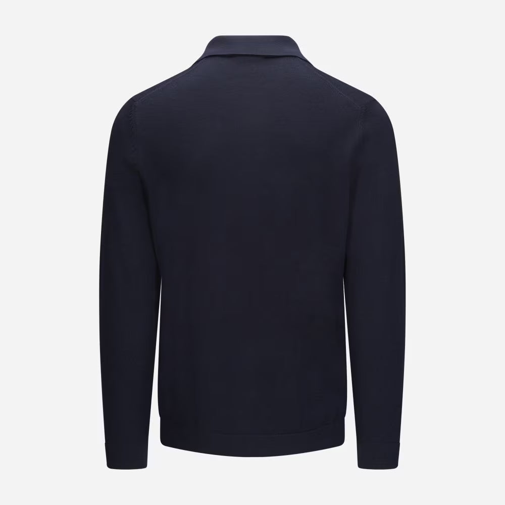 Gran Sasso Wollen Vest  – Blauw-100% lamswol-HEREN TRUIEN & VESTEN-Blauw