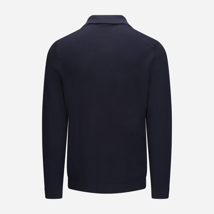 Gran Sasso Wollen Vest  – Blauw-100% lamswol-HEREN TRUIEN & VESTEN-Blauw