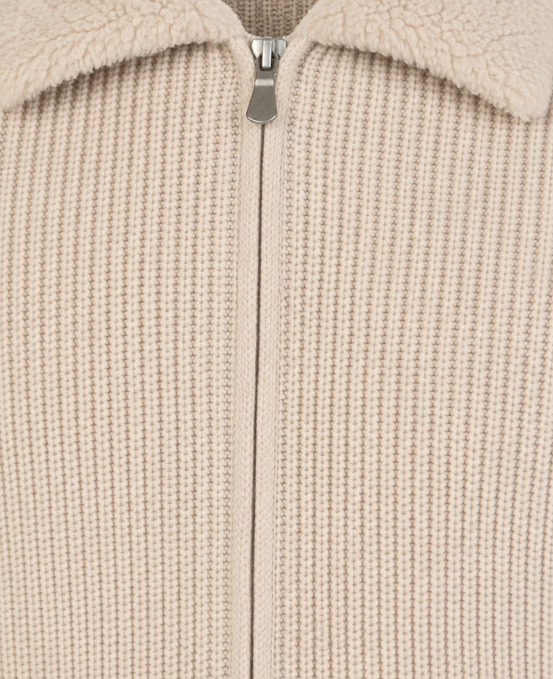 Gran Sasso Wollen Vest met Teddy-Kraag – Room-100% wol-HEREN JASSEN & JACKS-Room