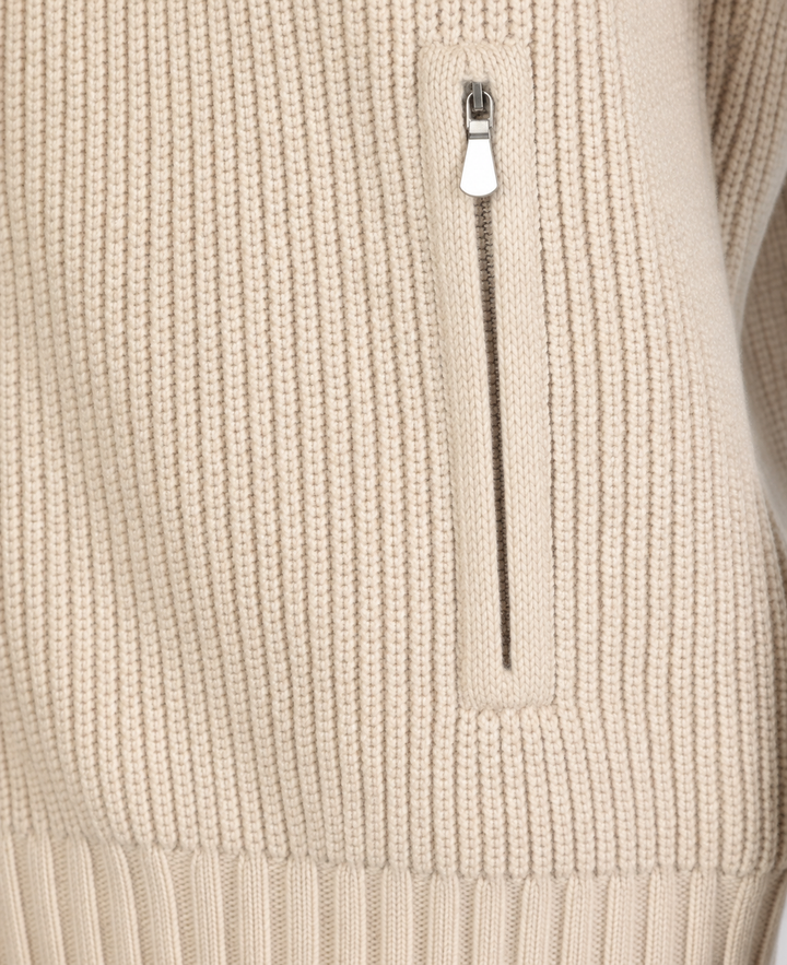 Gran Sasso Wollen Vest met Teddy-Kraag – Room-100% wol-HEREN JASSEN & JACKS-Room