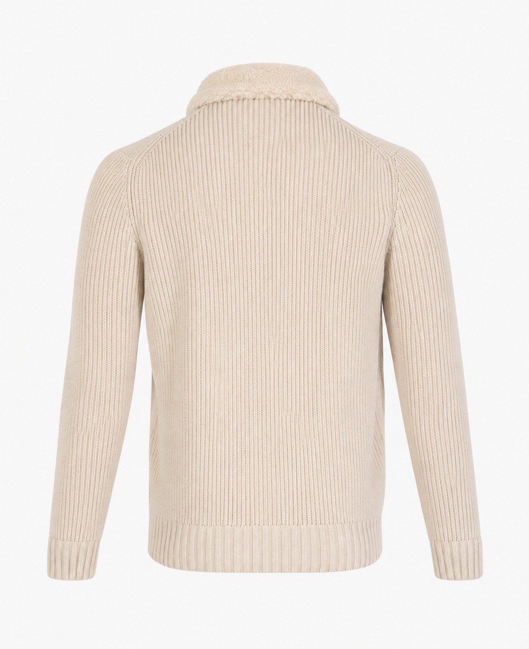 Gran Sasso Wollen Vest met Teddy-Kraag – Room-100% wol-HEREN JASSEN & JACKS-Room
