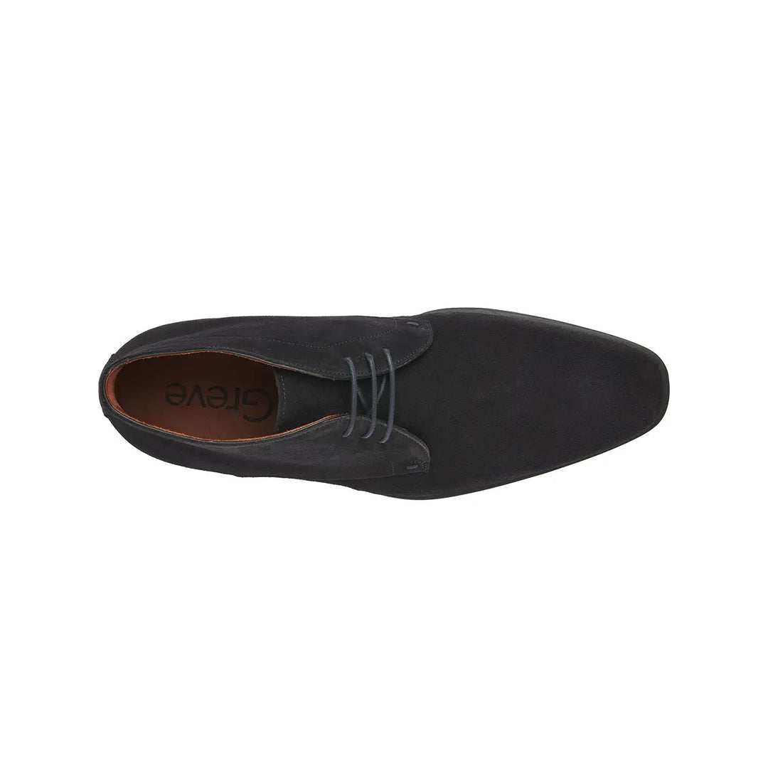 Greve Gouda Suède Schoen – Blauw-Suede-HEREN SCHOENEN & RIEMEN-Blauw