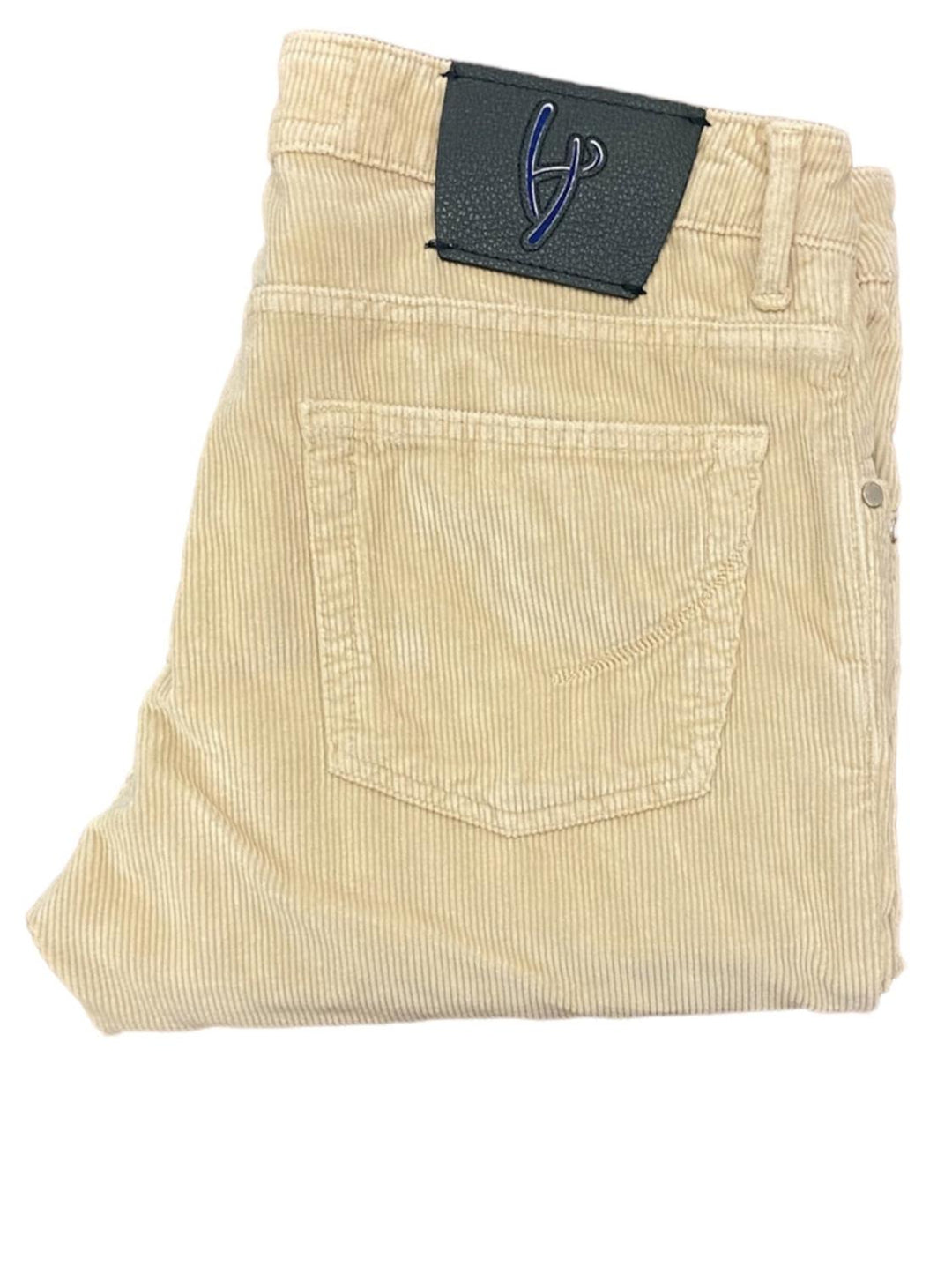 Handpicked 5-pocket ORVIETO-78% katoen, 20% modaal, 2% elasthaan-HEREN BROEKEN-Geel