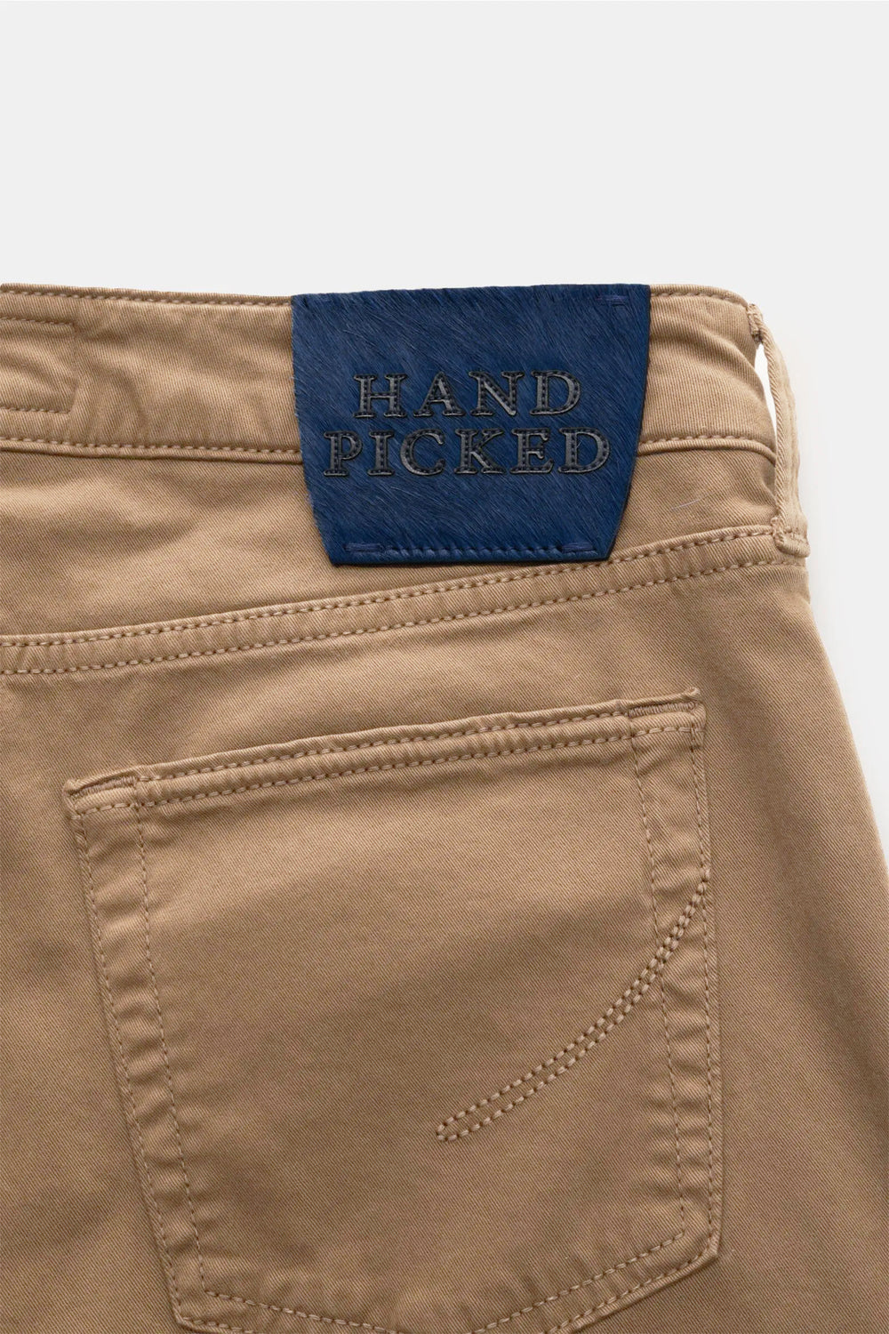 Handpicked Ravello 5-Pocket Broek – Beige-99% katoen, 1% elastaan-HEREN BROEKEN-Beige