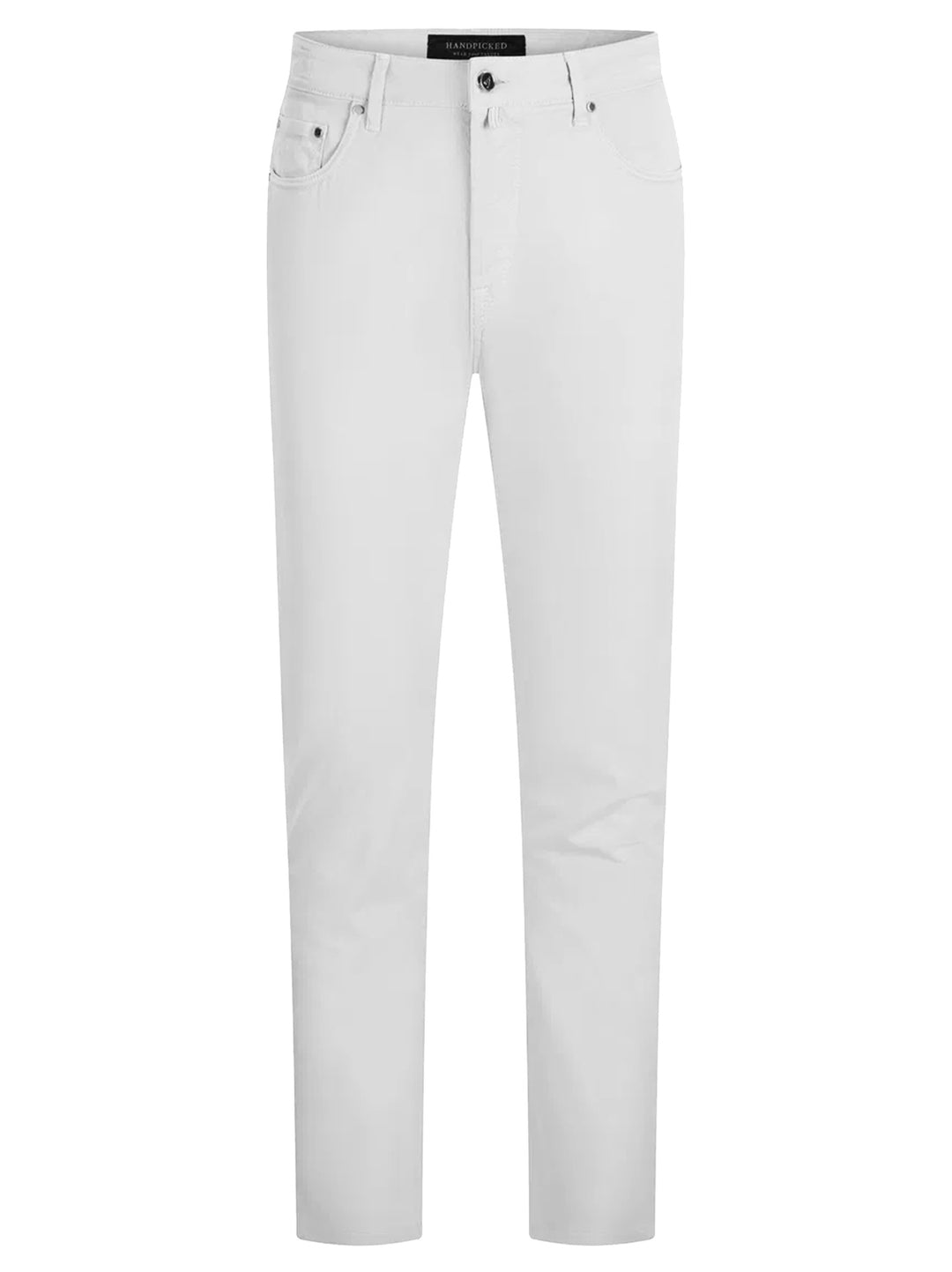 Handpicked Ravello 5-Pocket Broek - Grijs -98% katoen, 2% elastaan-HEREN BROEKEN-Grijs