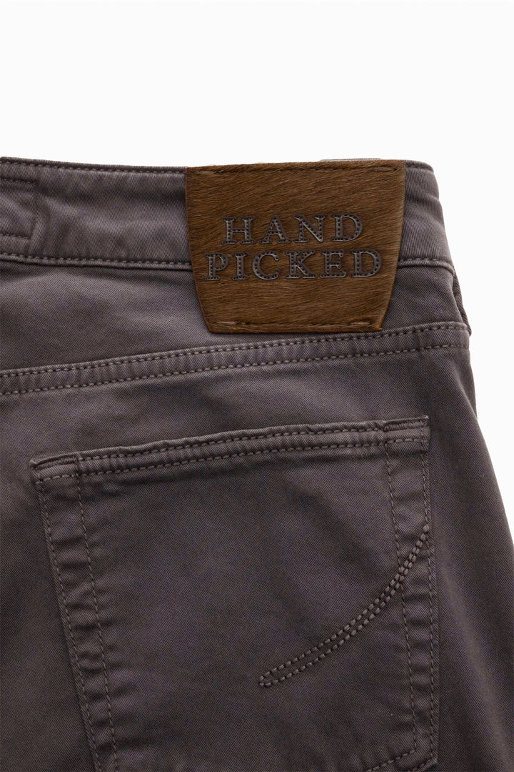 Handpicked Ravello 5-Pocket Broek – Grijs-99% katoen, 1% elastaan-HEREN BROEKEN-Grijs