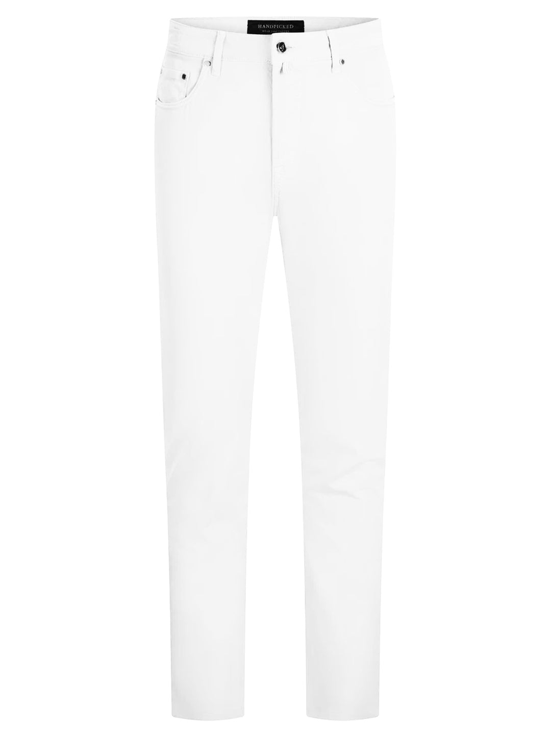 Handpicked Ravello 5-Pocket Broek – Wit-98% katoen, 2% elastaan-HEREN BROEKEN-Wit