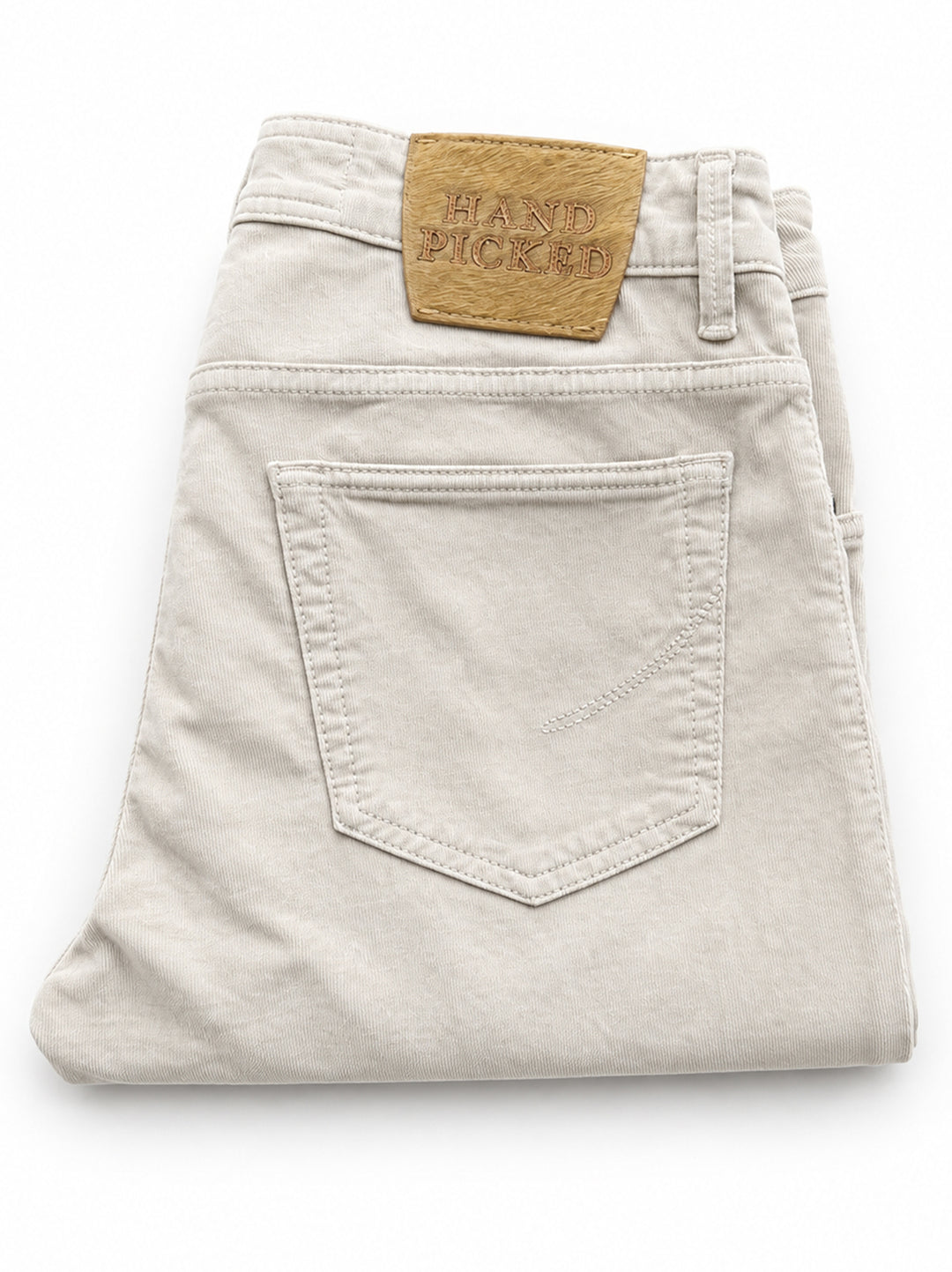 Handpicked Ravello Corduroy Broek – Beige-98% katoen, 2% elasthaan-HEREN BROEKEN-Beige