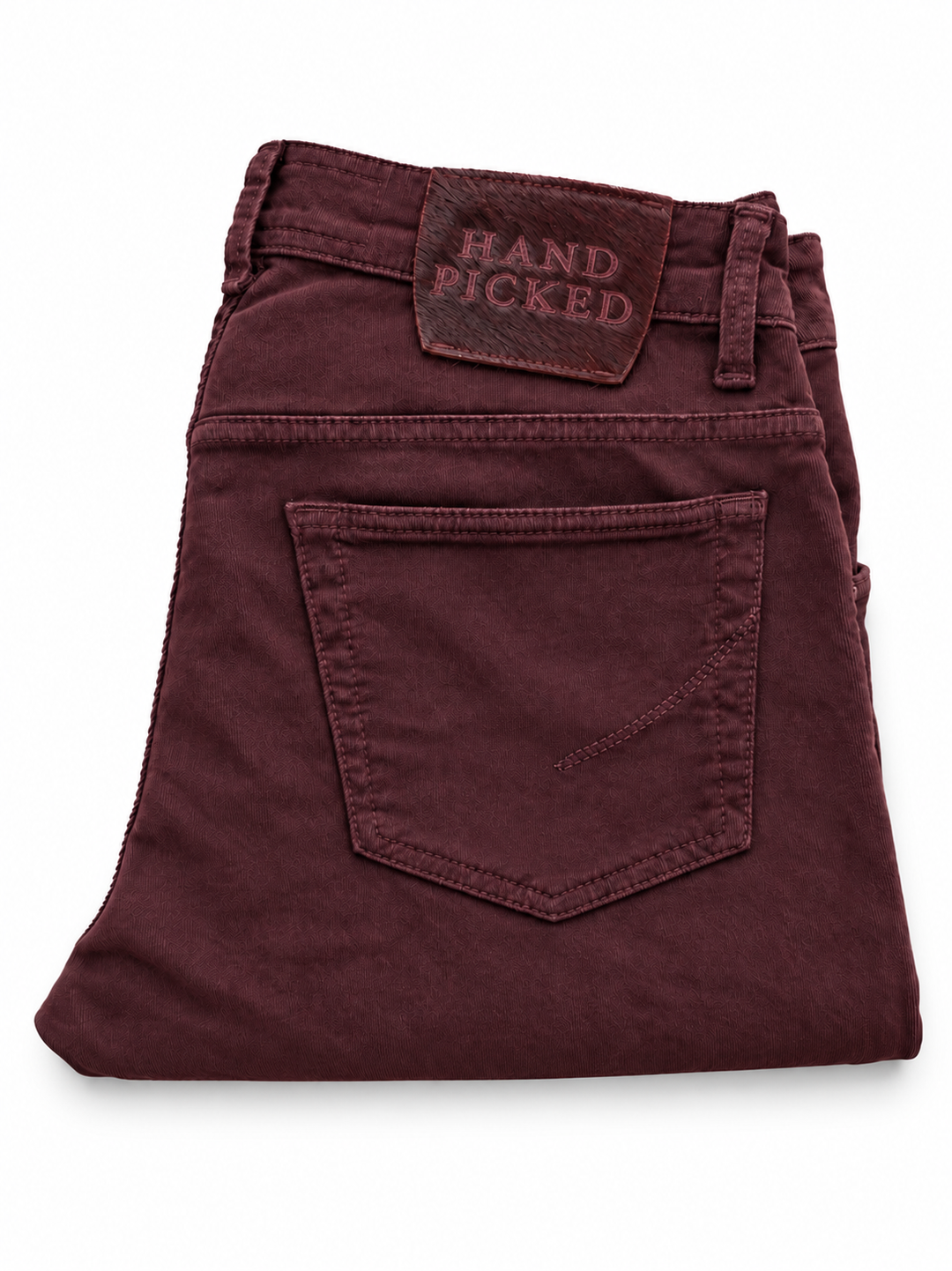 Handpicked Ravello Corduroy Broek – Rood       -98% katoen, 2% elasthaan-HEREN BROEKEN-Rood