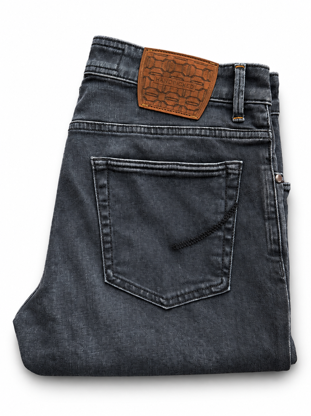Handpicked Ravello Jeans – Antraciet-97% katoen, 3% elasthaan-HEREN BROEKEN-Antraciet