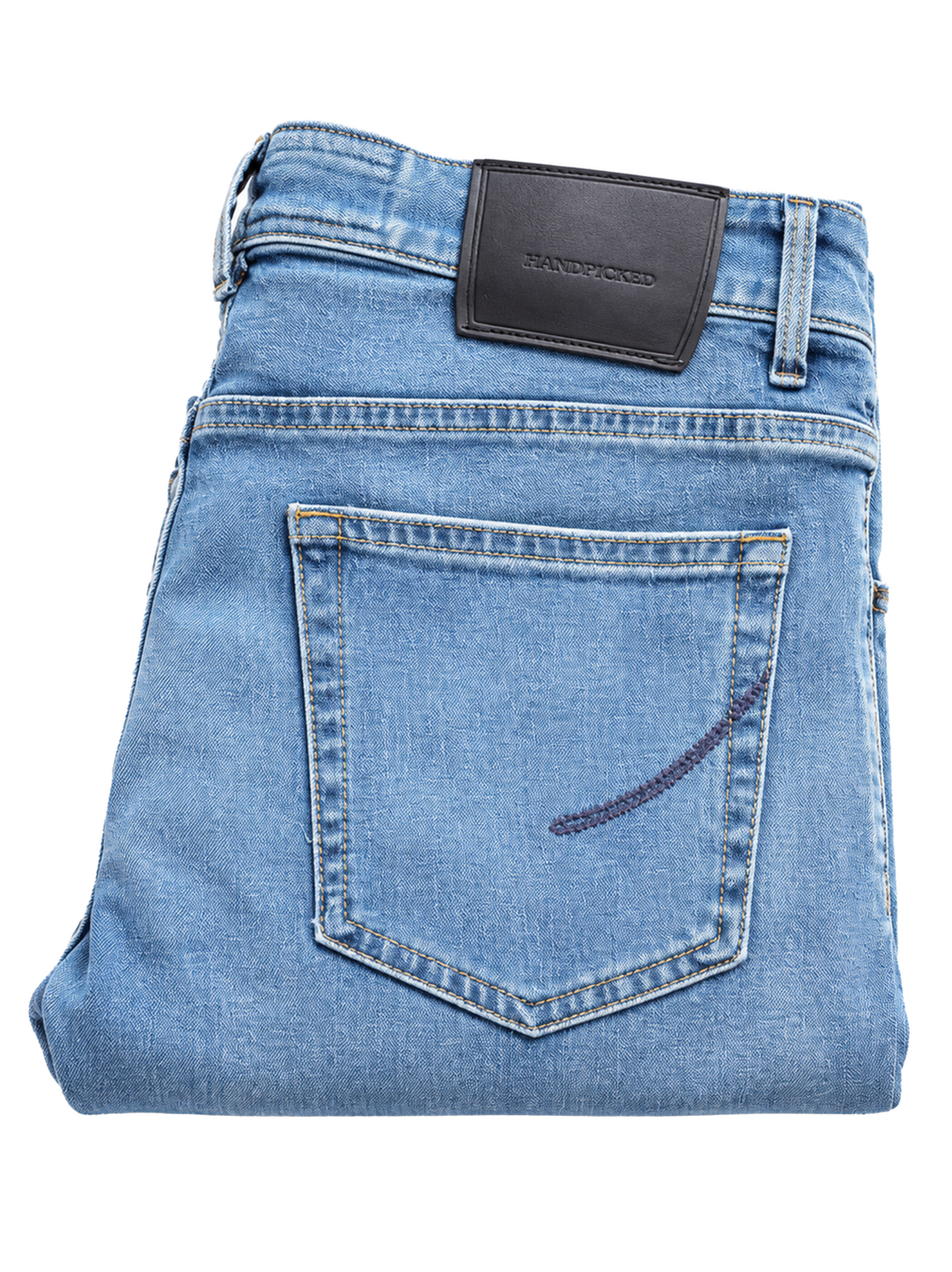 Handpicked Ravello Jeans – Blauw-94% katoen, 4% elastomultiester, 2% elastaan-HEREN BROEKEN-Blauw