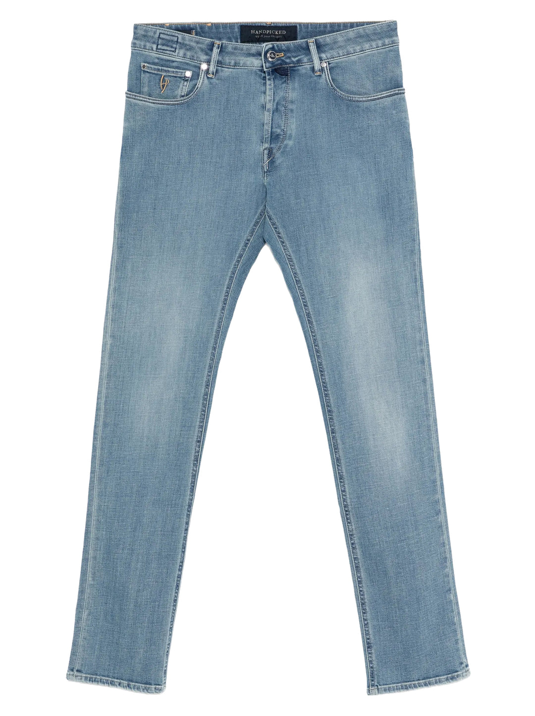 Handpicked Ravello jeans – Blauw-94% katoen, 6% elastaan-HEREN BROEKEN-Blauw