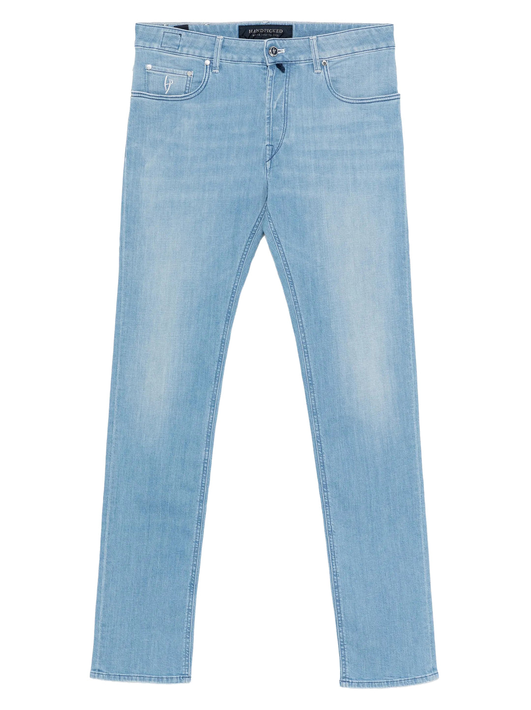 Handpicked Ravello Jeans – Blauw-98% katoen, 2% elastaan-HEREN BROEKEN-Blauw