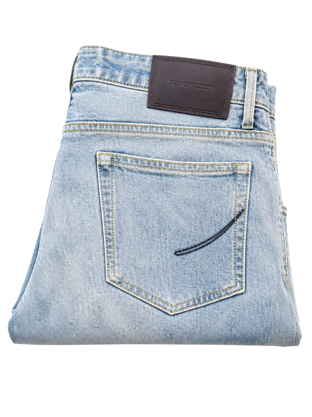 Handpicked Ravello Jeans – Blauw-99% katoen, 1% elastaan-HEREN BROEKEN-Blauw