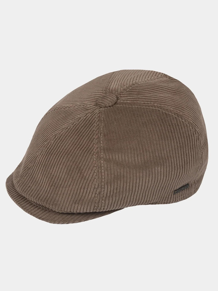 Hatland Diesel Corduroy Flatcap – Beige-100% katoen-HEREN ACCESSOIRES-Beige