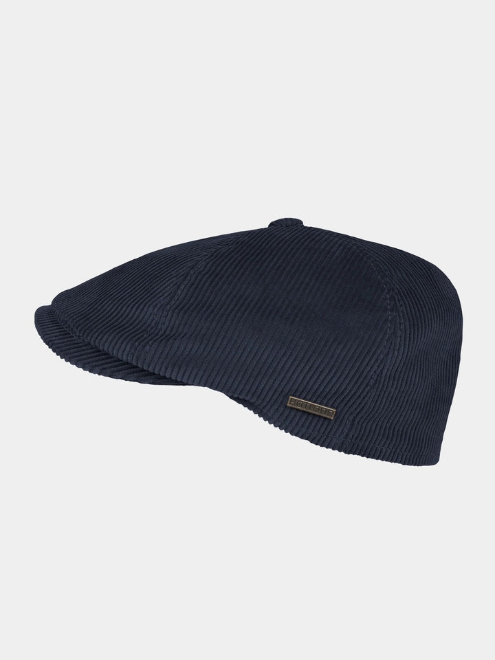 Hatland Diesel Corduroy Flatcap – Blauw-100% katoen-HEREN ACCESSOIRES-Blauw