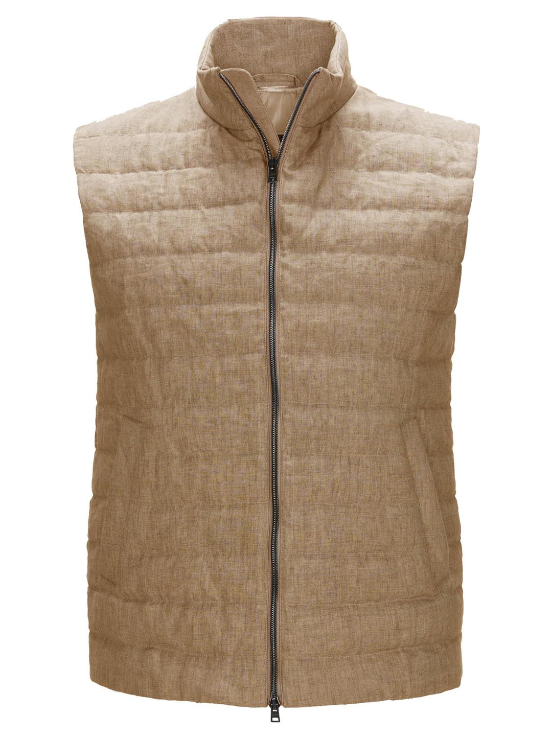 Herno Bodywarmer – Beige-100% linnen-HEREN JASSEN & JACKS-Beige