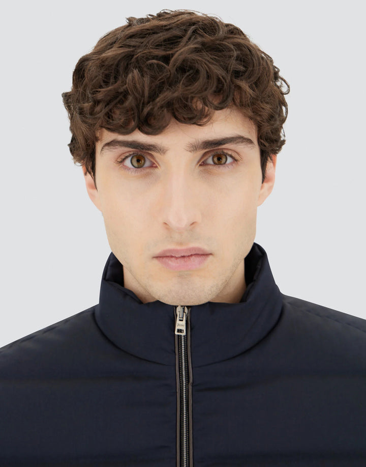 Herno Bomber Jack – Blauw-57% polyester, 43% lamswol-HEREN JASSEN & JACKS-Blauw