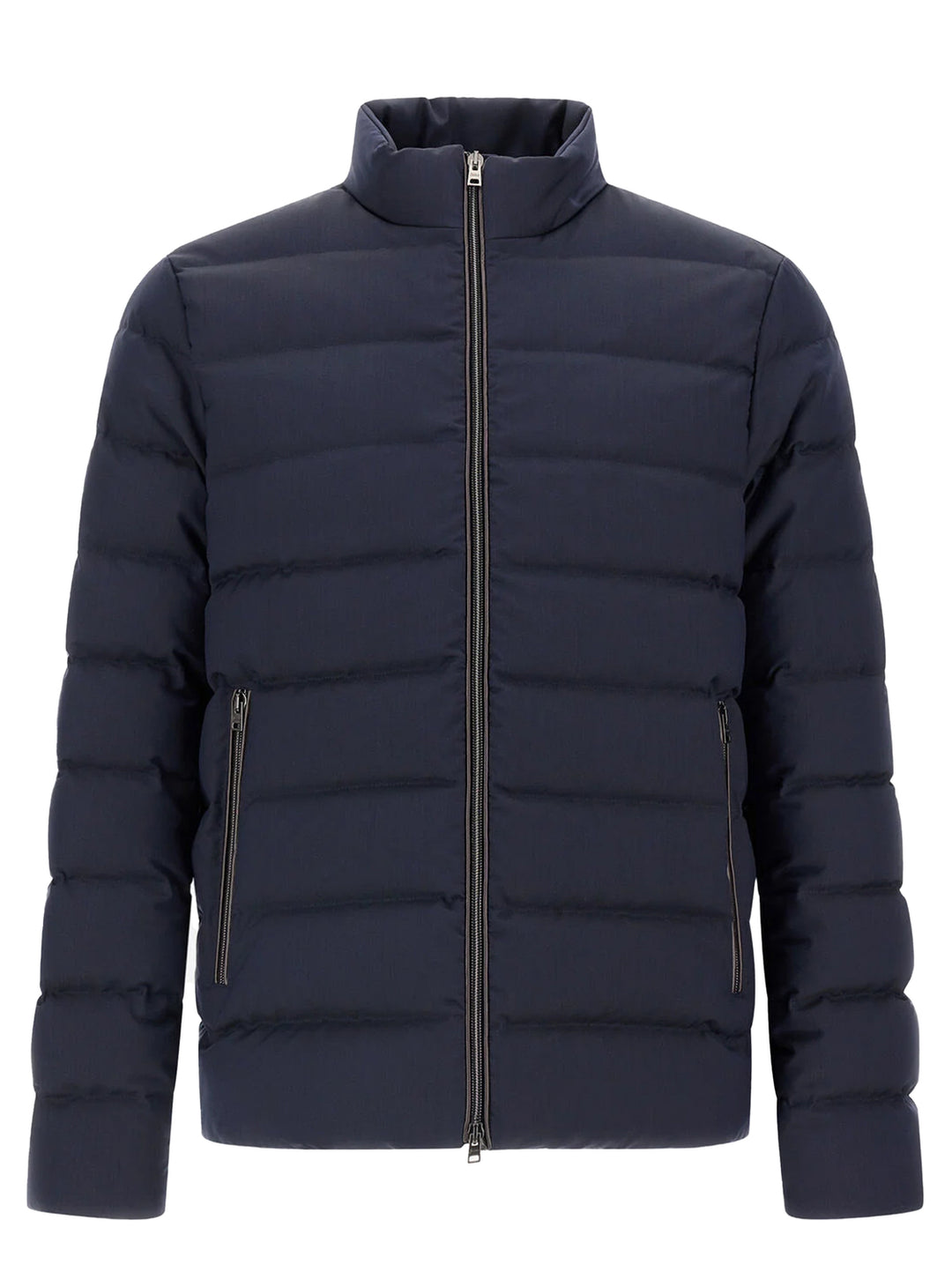 Herno Bomber Jack – Blauw-57% polyester, 43% lamswol-HEREN JASSEN & JACKS-Blauw