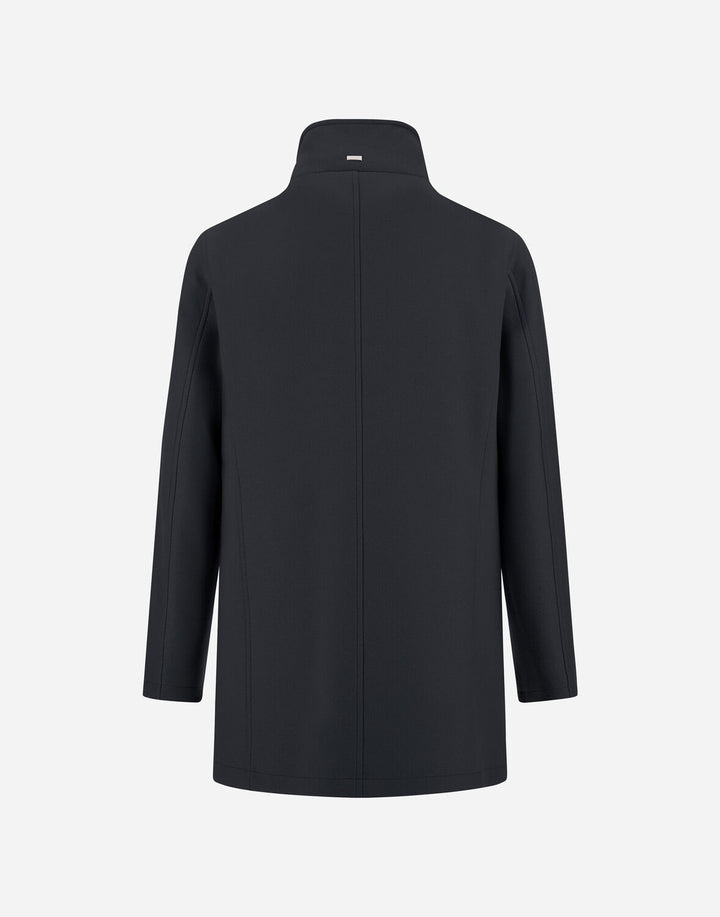 Herno Ecowool Jas met Imitatiebont – Blauw-75% lamswol, 25% polyamide-HEREN JASSEN & JACKS-Blauw