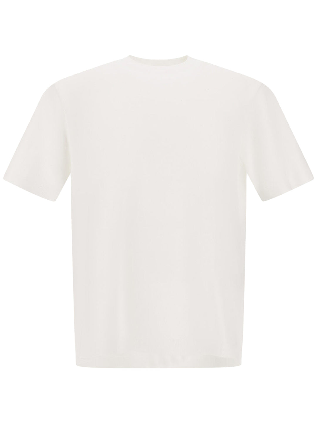 Herno Jersey knit effect T-shirt – Wit-100% katoen-HEREN POLO'S & T-SHIRTS-Wit