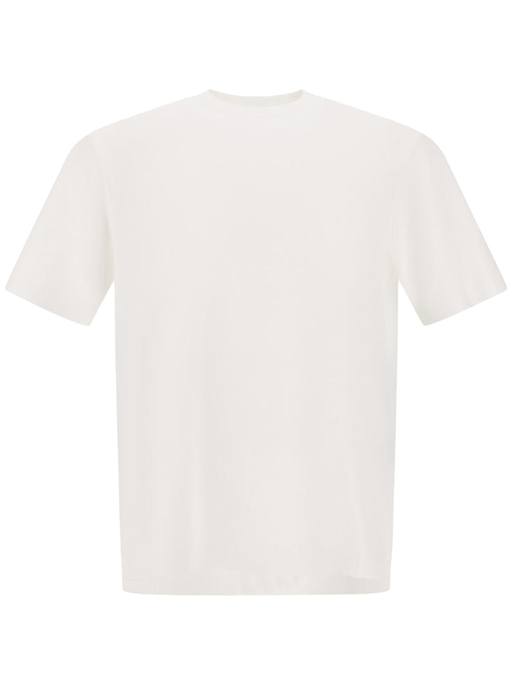 Herno Jersey knit effect T-shirt – Wit-100% katoen-HEREN POLO'S & T-SHIRTS-Wit