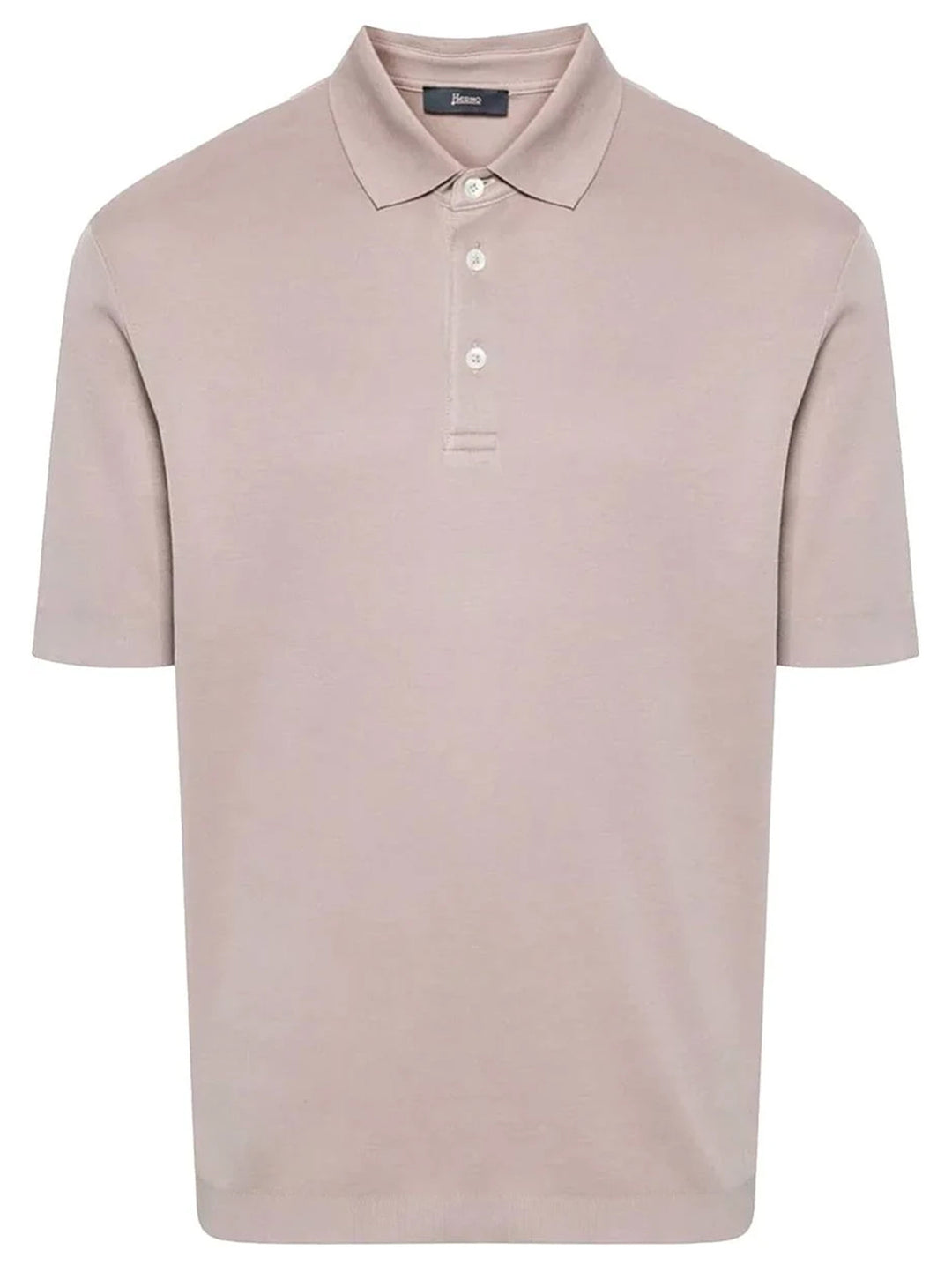 Herno Katoenen Knitted Polo – Grijs-100% katoen-HEREN POLO'S & T-SHIRTS-Grijs