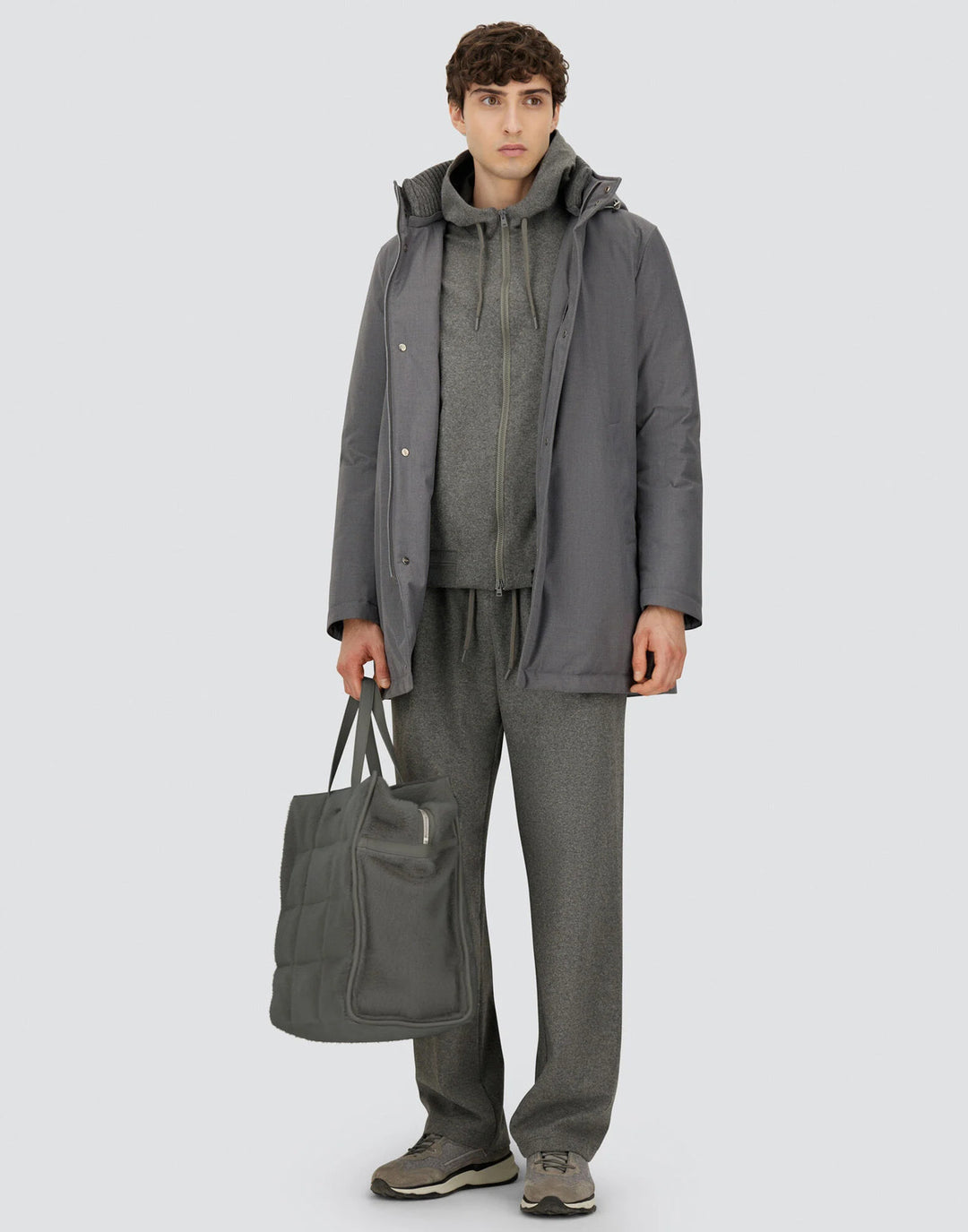 Herno New Business Down Parka – Grijs-80% polyester, 20% viskose-HEREN JASSEN & JACKS-Grijs