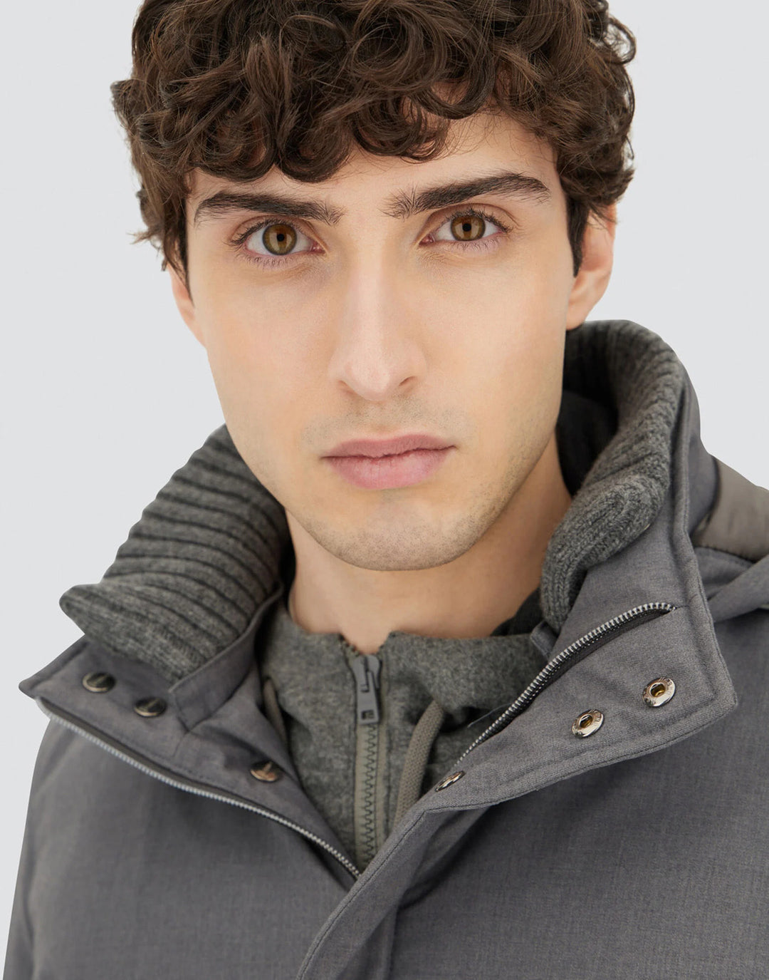 Herno New Business Down Parka – Grijs-80% polyester, 20% viskose-HEREN JASSEN & JACKS-Grijs