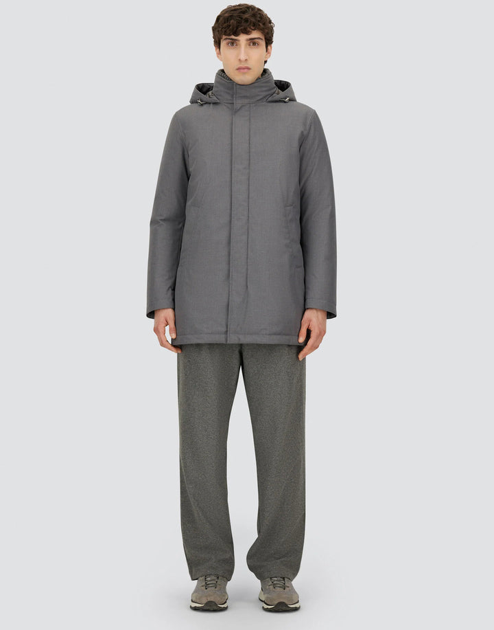 Herno New Business Down Parka – Grijs-80% polyester, 20% viskose-HEREN JASSEN & JACKS-Grijs