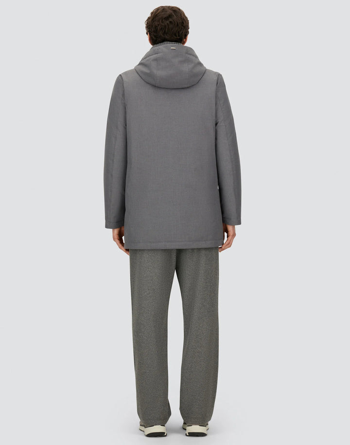 Herno New Business Down Parka – Grijs-80% polyester, 20% viskose-HEREN JASSEN & JACKS-Grijs